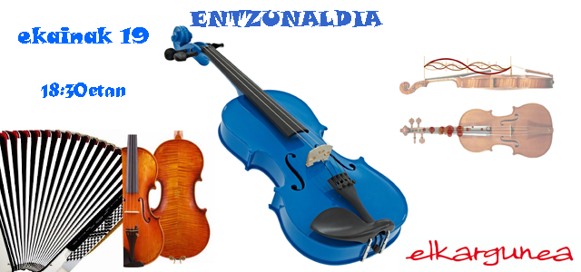 Entzunaldia Elkarguneko “Oteiza” aretoan:biolina-akordeoia