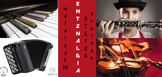 maiatzaren 13an, arratsaldeko 6:30etan Entzunaldia “Oteiza” aretoan