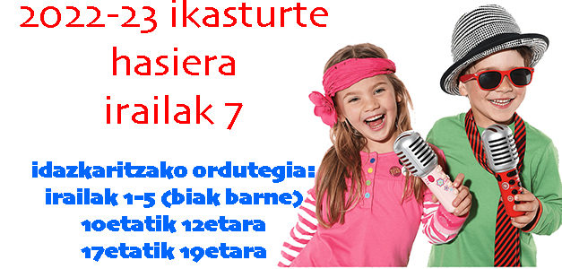 2022-23 Ikasturtearen hasiera, irailaren 7an