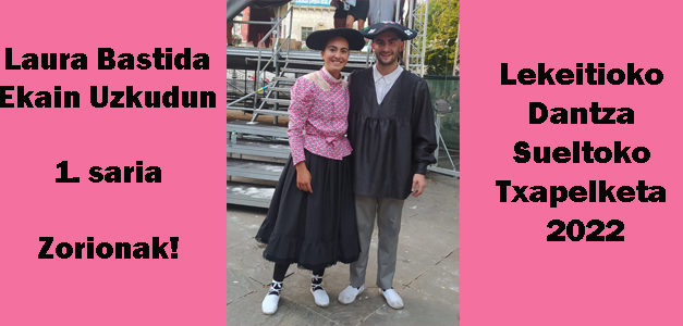 Irailak 6: 1. saria Laura Bastida eta Ekain Uzkudun bikoteak Lekeition