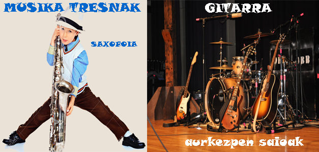 Otsailak 14: Instrumentu aurkezpenak: Saxofoia eta Gitarra