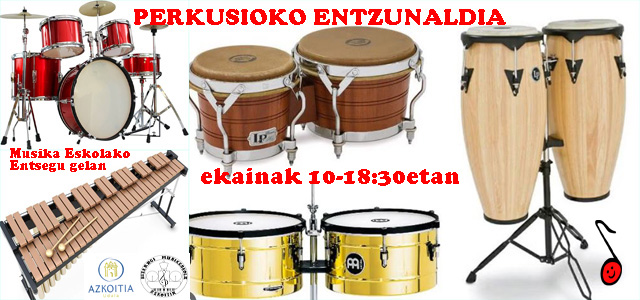 ekainak 10, Perkusio gelako Entzunaldia Musika Eskolan