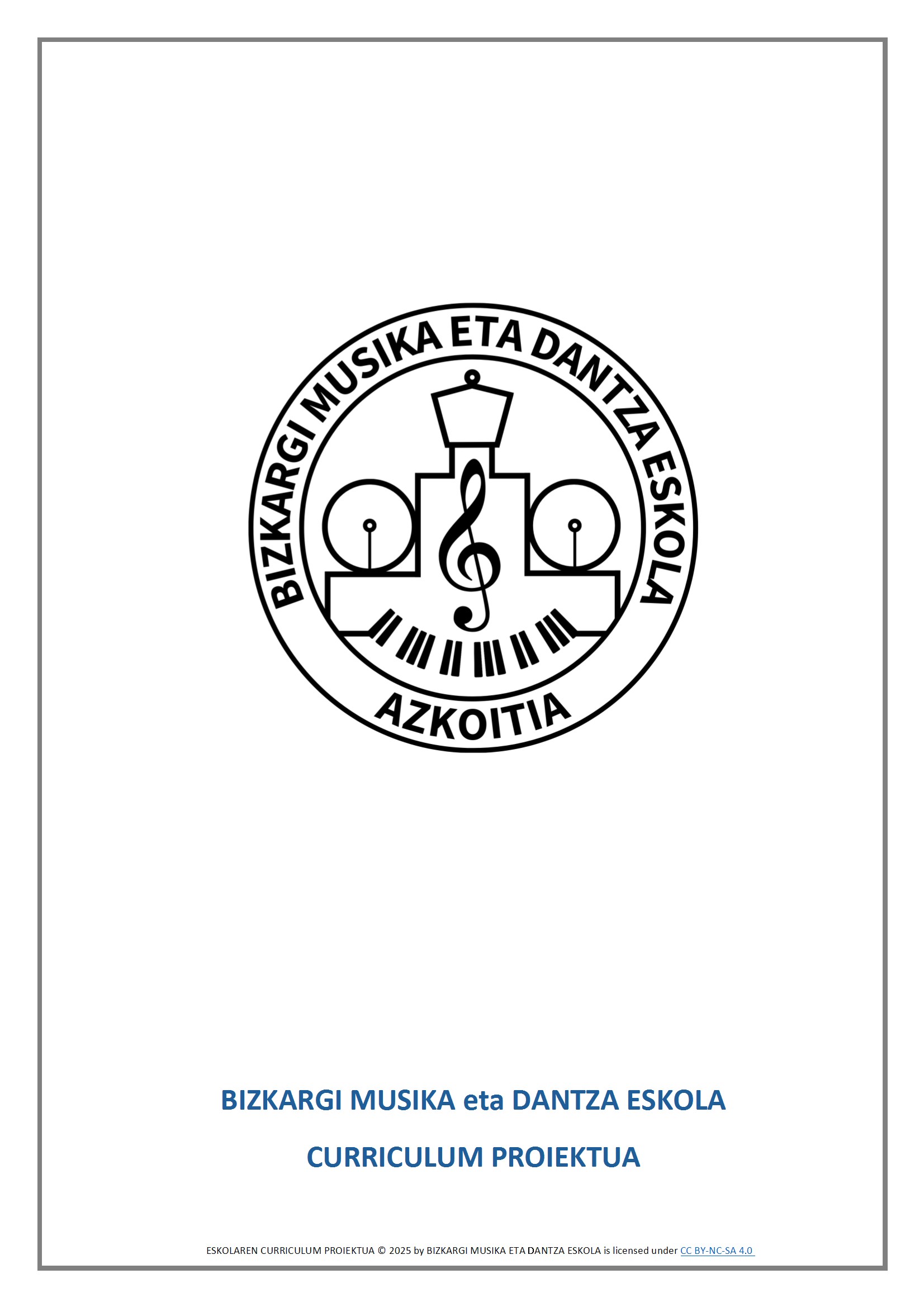 CURRICULUM PROIEKTUA