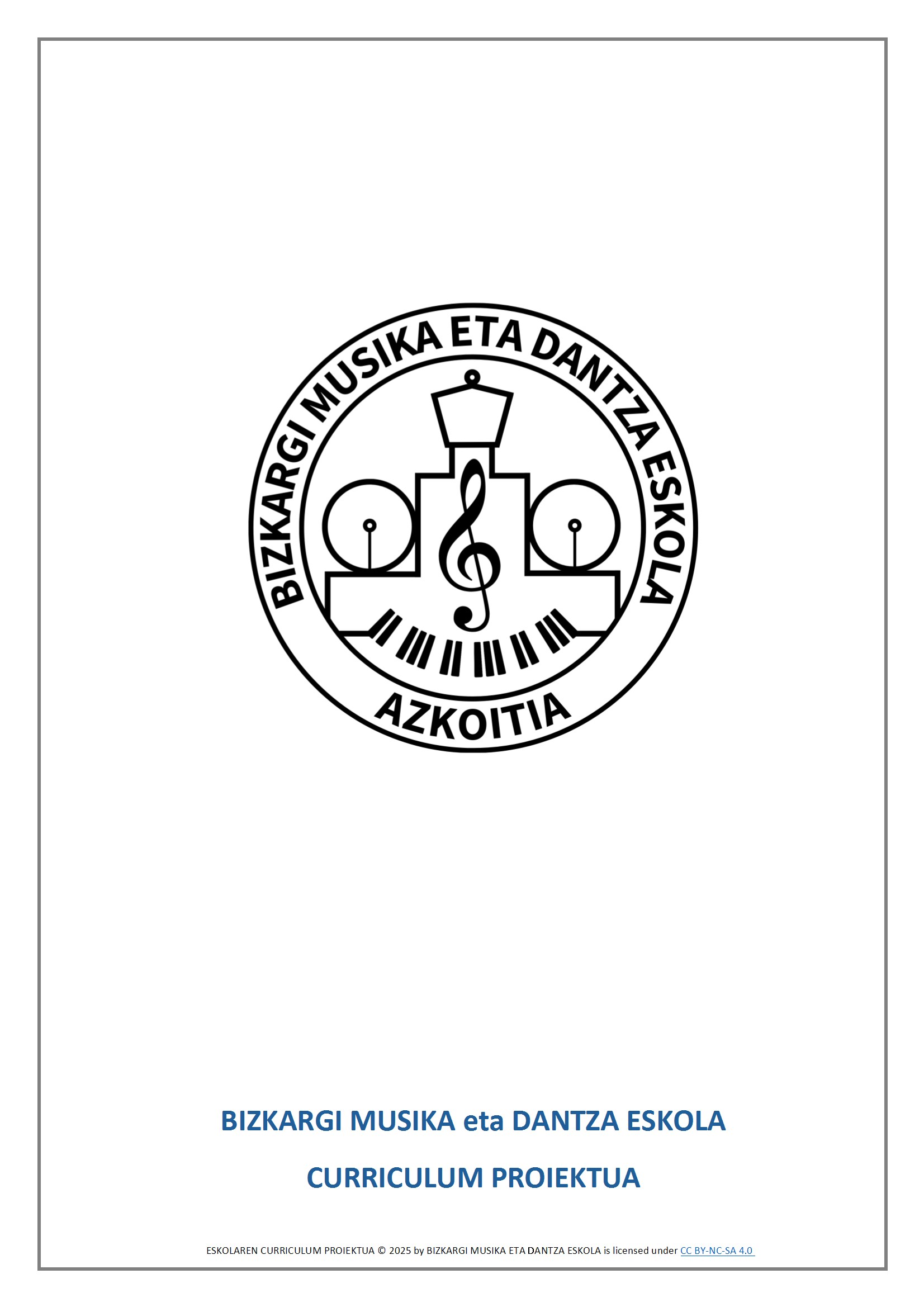 CURRICULUM PROIEKTUA